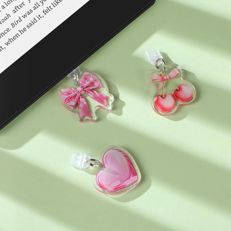 TAKEALOOKO Store Dust Plug Charms for Kindle - 3 Pack Fantasy Gothic Aesthetics Charging Port Cover for E-Readers Book Lovers - Image 2